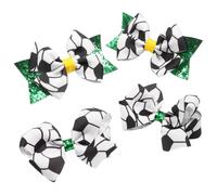 EXCEART 4 Pinzas Pelo Lazos de Fútbol Material Metálico y Tela Estilo Deportivo Sujetan el Cabello de Forma Firme para Uso Diario para Mujeres y Niñas y Ocasiones Obsequios