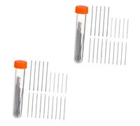 EXCEART 40 Piezas Agujas Para Abalorios a Mano Agujas De Coser Hilo Agujas Artesanales De Cuero Aguja De Ojo Hilos Aguja De Coser Para Cuero Puntadas Aguja De Bordar Diamante