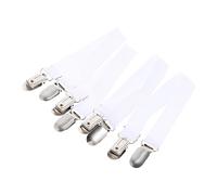EXCEART 4pcs Unisex ligueros elásticos muslos altos ligueros tirantes ajustables corsé ligas ligas correa de tirantes, blanco, Medium
