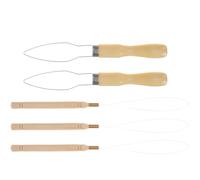 EXCEART 5 Herramientas de Madera para Enhebrar Cuentas, Ahorrador Abalorios Líquidos y Pulseras, Ideales para Collares de Varias Hebras
