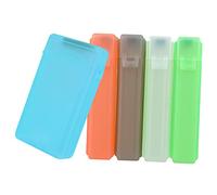 EXCEART 5 Piezas Cajas de Protección para Discos Duros Estuches de Almacenamiento Portátiles de Plástico Resistente para Oficina Blanco Verde Azul Naranja Gris