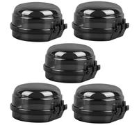 EXCEART 5 Piezas Cubiertas de Seguridad para Perillas de Estufa de Gas Negras, Diseño Redondo Elegante y Material Ps Ligero a Prueba de Aceite para Protección Infantil en Cocinas