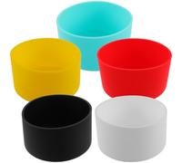EXCEART 5 Piezas Funda Protectora de Silicona Antideslizante para Botella de Agua de 9cm, Cubierta Inferior Cómoda y Práctica para Tazas de 32oz-40oz en Actividades al Aire Libre