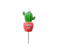EXCEART 5 Piezas Gancho Adhesivo Decorativo de Cactus | Instalación Fácil, Adhesivo Fuerte y Removible, sin Marcas al Retirar, para Dormitorio y Restaurante