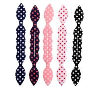 EXCEART 5 Piezas Moldeadores de Moños para Mujer y Niña, Accesorios Cabello Diseño de Puntos, Herramienta para Torcer Bollos Estilo Francés, (, Marino y)