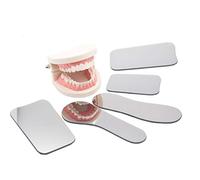 EXCEART 5 Unids Intraoral Espejo Reflector Dental Dental Oclusal Fotográfico Espejo de Boca Rodio de Vidrio Chapado Enntales Reflector de Fotos Intraoral