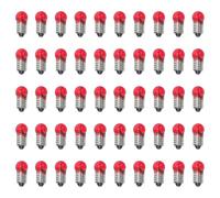 EXCEART 50 Bombillas Miniatura para Manualidades de Física Rosca, 2.5v, Color Rojo, Metal y Vidrio, Kit Educativo para Clases de Ciencias y Circuitos Eléctricos