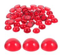 EXCEART 50 Cuentas de Vidrio Rojas para Jarrones Decorativos, Relleno Multiusos Exquisitamente Elaborado para Plantas y Arreglos de Flores en Fiestas