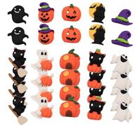 EXCEART 50 Piezas Adornos de Resina Diseño de Monstruos Adorables para Halloween Accesorios Fáciles de Almacenar para Decorar Bolsas y Guirnaldas en Fiestas Temáticas