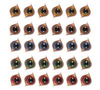 EXCEART 50 Piezas Ojos de Muñeca de Plástico con Arandelas Ojos de Seguridad para Manualidades Doble Párpado para Juguetes de Peluche DIY Color Aleatorio