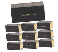 EXCEART 50piezas Cajas De Dulces Halloween Diseño De Murciélago y Calabaza Cajas Decorativas Para Fiestas y Bodas Para Compartir y Regalar Celebraciones Espeluznantes