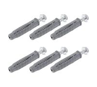 EXCEART 6 Piezas Anclajes de Pared de Plástico Tornillo Autorroscante de Acero al Carbono para Soporte de Tv Lcd, Diseño Antirrotación y Manguito Expansivo para Instalación Segura