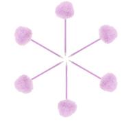 EXCEART 6 Piezas Bolígrafo de Peluche Púrpura, Bolígrafo Novedoso Esponjoso de Plástico y Felpa, Escritura Suave, Estudiantes, Papelería Decorativa Kawaii para San Valentín y Fiestas