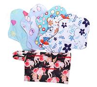 EXCEART 6 Piezas Toalla De Tía Lavable Compresas Menstruales Reutilizables Servilletas Menstruales Mujer Almohadilla De Lactancia Madre Gran Flujo La Capa Exterior Es De Tela Estampada