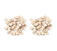 EXCEART 600 piezas accesorios cuadrados arte colgador colgante placa natural para puerta de casa pintura madera mm en blanco rompecabezas recortes embellecimiento decoración DIY rústico sin terminar