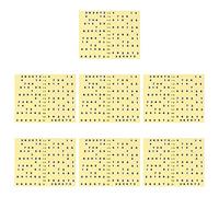 EXCEART 7 Piezas Pegatinas De Notación De Guitarra Pegatina Por Números Diapasón De Guitarra Pegatinas Notas Del Traste De La Guitarra Incrustaciones De Bajo Pegatinas Ukelele Mapa