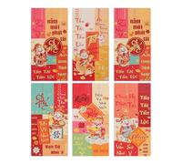 EXCEART 72 Piezas Sobres Rojos Tradicionales Chinos para Año 2026 Diseño la Deidad la Riqueza, Papel Capacidad Espaciosa para Regalos en Fiestas Familiares