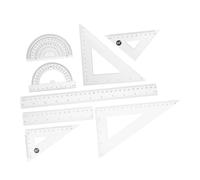 EXCEART 8 Piezas Reglas Matemáticas Transparentes De Plástico Escuela Oficina Incluye Transportador Regla Recta y para Dibujo Técnico y Medición