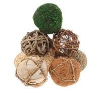 EXCEART 8piezas Bolas de Rattán Natural Decoración de Orbes de Wicker para Centros de Mesa Llenadores de Jarrones Decoración para Salón Dormitorio U Oficina