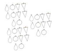 EXCEART 90 Piezas Marcos Antiguos Kit De Resina Para Hacer Joyas Pendiente Marco Hueco Dijes De Bisel Con Espalda Abierta Encantos De La Joyería Encantos De Bisel Abalorios Abierto Metal