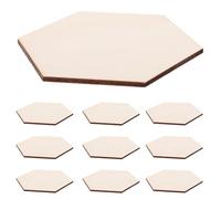 EXCEART Acabado Natural sin Terminar 100 Piezas de Madera Hexagonales Color Beige para Manualidades y Pintura para Bodas y Artesanal