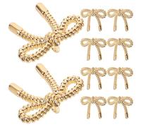 EXCEART Accesorios de Costura 10 Botones Decorativos de Aleación Dorada Forma de Lazo para Ropa y Abrigo para Fiestas y Eventos