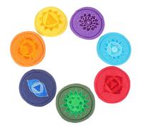 EXCEART Accesorios Musicales 7 Unids Singing Bowl Pads Cojín Sana Cuenco Mats Curación Música Instrumento Accesorio Tibetano Budismo Arte Artesanía Decoración para Buddha Hall