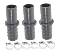 EXCEART Adaptador De Manguera De Desagüe Para Lavadora 21 Mm Conector De Extensión 3 Unidades Con Abrazaderas Metálicas Para Lavadora y Lavavajillas Herramientas De Fontanería Hogar