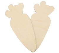 EXCEART Adornos de Madera sin Terminar de Zanahoria para Manualidades Diy, Rodajas de Madera de Pascua 2 Piezas, Decoración Artesanal para Fiestas y Decoraciones Pascua