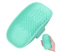 EXCEART Almohadilla de Silicona Verde de Limpieza Portátil y para Limpiar de Cepillos de Maquillaje Adecuado para Uso Manual por Mujeres