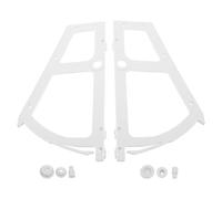 EXCEART Bisagras para Zapatero de Plástico Blanco, Instalación Oculta y Ahorro de Espacio, Diseño Estilizado para Armarios Sola Capa, Paquete de 2 Piezas para Uso Hogar