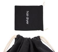 EXCEART Bolsa de Almacenamiento Cordón de Tejido Negro Organizador Portátil Funda Protectora para Viaje y Almacenamiento Seguro para Secador de Pelo para Baño y Hotel
