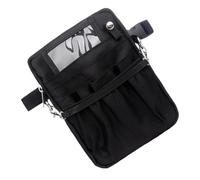 EXCEART Bolsa de Herramientas de Enfermería de Nailon Cintura Ajustable | Negro, Compartimentos Múltiples y Bolsillo Frontal Grande, para Médicos, Estudiantes, Hogar y Jardinería