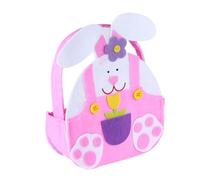 EXCEART Bolsa de Obsequio para Pascua Diseño de Conejito de Tela Rosa, Bolsa para Guardar Dulces, Ligera y Reutilizable para Fiestas Infantiles, 1 Unidad
