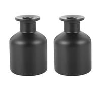 EXCEART Botellas de Vidrio Elegantes y Creativas para Aromaterapia 2piezas 150ml Negras Mate para Aceites Esenciales de Frutas y Flores para Baño y Hogar