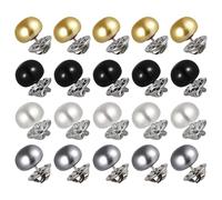 EXCEART Botones de Metal sin Costura para Camisas 20 Piezas Instantáneos Multicolor Perlas para Banquetes Bodas y Eventos Empresariales Color Aleatorio