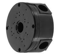 EXCEART Caja de Conexiones de Plástico Negro para Exterior, Múltiples Orificios de 10mm, Gran Espacio para Ocultar Cables y Montaje en Superficies Planas