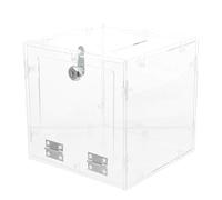 EXCEART Caja de Donación de Acrílico Plástico Transparente Ensamblar Encimera Contenedor para Boleto de Votación Boleta de Caridad Encuesta Rifa Sugerencias de Concurso Consejos