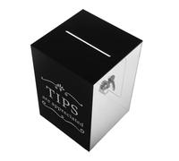 EXCEART Caja de Recogida de Propinas de Acrílico Transparente con Cerradura para Donaciones y Bares y Restaurantes Elegante y Duradero