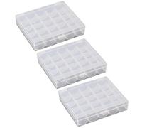 EXCEART Caja Organizador Transparente Para 25 Bobinas De Costura Estuche De Almacenamiento Ligero Para Hilos Y Accesorios Seguro Para Transporte