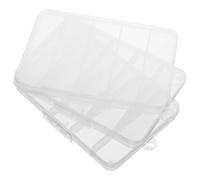 EXCEART Caja Organizadora Transparente de Plástico Pp 3 Unidades 5 Compartimentos, Organizador Portátil para Manualidades, Piezas Pequeñas, Joyería y Aparejos de Pesca