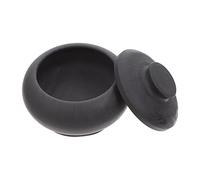 EXCEART Caligrafía tintero plano mini vintage redondo cepillo caligrafía lavado cuenco con tapa china sumi tinta plato recipiente para mujeres hombres