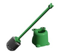 EXCEART Cepillo de Limpieza Material PP Resistente para Baño con Diseño de Rana Verde, Mango Largo y Soporte, Adecuado para Limpiar Baños en y