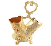 EXCEART Cesta para Cubiertos, Porta Palillos de Metal Dorado, Doble Compartimento, Fondo de Drenaje, Organizador de Utensilios de Cocina para Cocina y Comedor