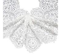 Exceart Cintas Cinta de Ajuste de Encaje Nupcial Boda Festoneado Borde Crochet Encaje Artesanías Delicada Cinta Borde de Vieira para Diy Artesanía Scrapbooking Paquete de Regalo Envoltura