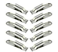 EXCEART Clip Sujetador para Cebos de Pesca 10 Piezas de Acero Inoxidable Plata, Mandíbula Antideslizante y Alta Eficiencia para Pesca en Ríos y Embalses