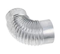 EXCEART Codo de Tubo para Chimenea de Estufa de Leña Acero Inoxidable Resistente Diámetro 100 MM Galvanizado Accesorio Seguro para Sistema de Escape y Ventilación en Calefacción