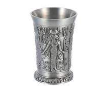EXCEART Copa de Licor Fácil de Limpiar Estilo Antiguo Egipcio en Aleación de Zinc Color Plata, Diseño Retro para del Hogar y Obsequios