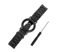 EXCEART Correa Localizadora Para Niños y Adultos, Pulsera Compatible Con Localizador De, Acero Inoxidable 304, Doble Botón, Diseño Sólido De Tres Esferas, Color Negro