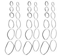 EXCEART Correas de Goma para Casetes, 100 Unidades, Planas de 2 y 3mm, para Grabadoras y Reproductores Portátiles, Longitud 40-135mm, Instalación Rápida y Funcionamiento Estable